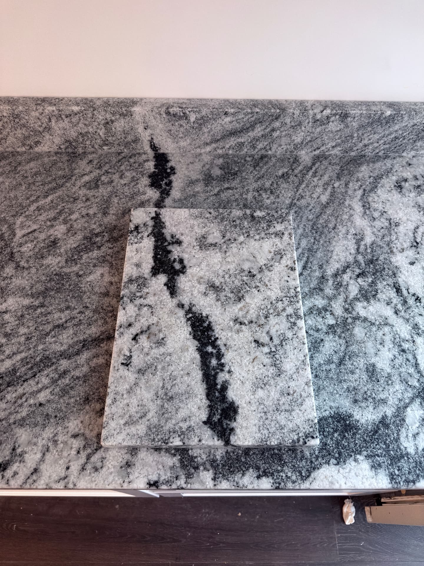 Granite countertop with matching cutting board